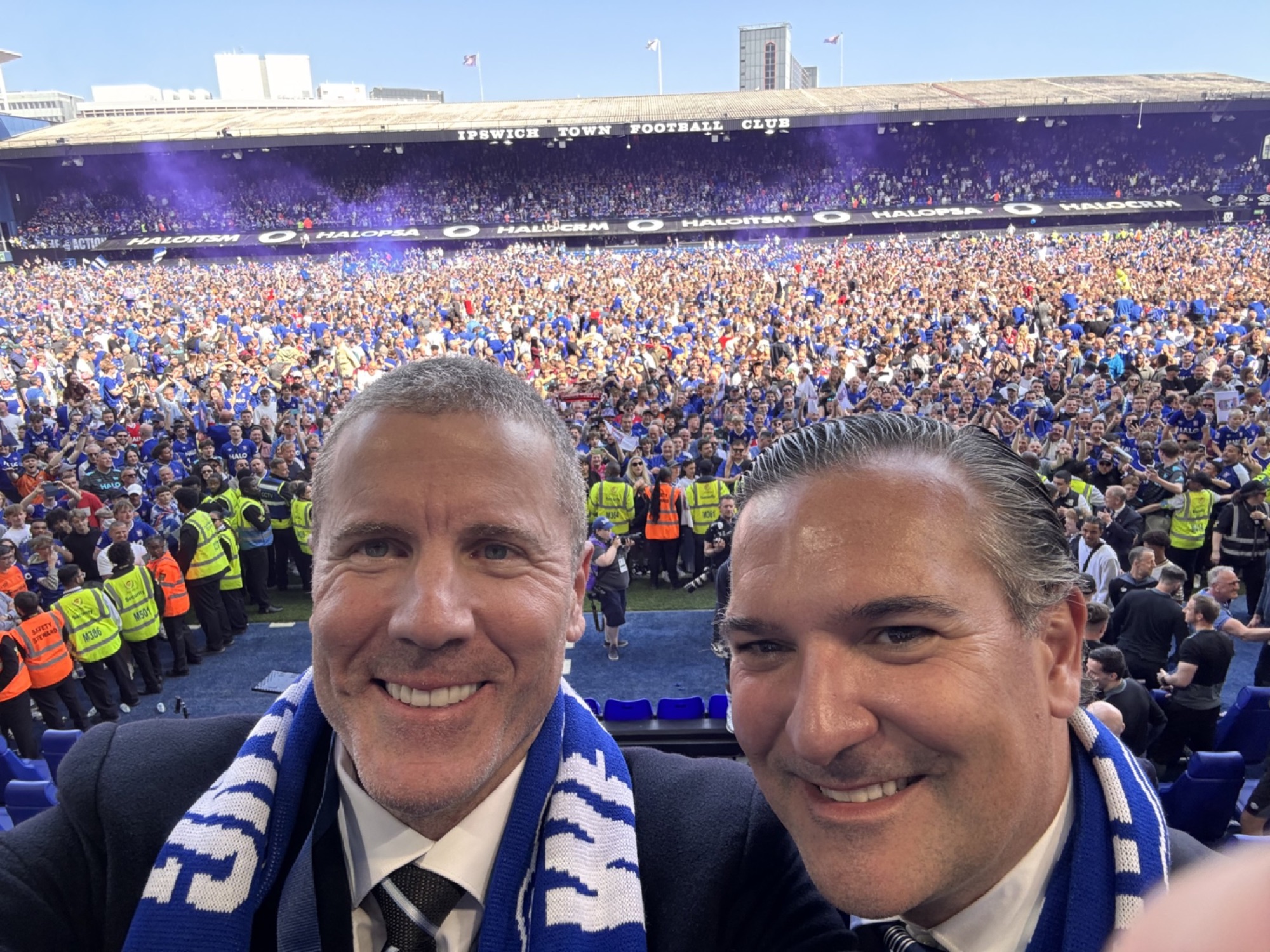 A packed Portman Road on promotion day